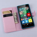 Miniatyrbillede 2 af 2: Moen Microsoft Lumia 640 Læder Etui med Kortholder - Pink Pink