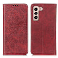 Miniatyrbillede 1 af 2: Flip Etui med Pung i Ægte Læder til Samsung Galaxy S23 - Rød Red