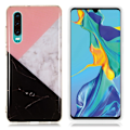 Miniatyrbillede 1 af 2: Huawei P30 marmor mønster fleksibelt etui - Model E Multicolor