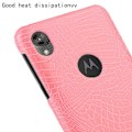 Miniatyrbillede 2 af 2: Croco cover - Motorola Moto E6 – Lyserød Pink