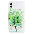 Miniatyrbillede 2 af 6: Wonderland Samsung Galaxy A04e Flip Etui - Grønt Træ Green