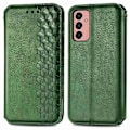 Pikkukuva 1 / 2: Nahkakotelo With A Stylish Rhombus Imprint For Samsung Galaxy M13 4g - Vihreä Green