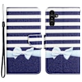 Pikkukuva 1 / 2: Wonderland Samsung Galaxy A24 4G Läppäkotelo - Bowknot Blue