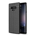 Miniatyrbillede 1 af 2: Samsung Galaxy Note9 beskyttelsesetui i silikone med smuk Litchi tekstur - Sort Black