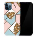 Miniatyrbilde 1 av 2: Marmordesign iPhone 13 Pro Max deksel - Toon-Blader I Rosa Og Blå Multicolor