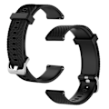 Pikkukuva 1 / 2: 20mm Universal simple silicone watch strap - Black Black