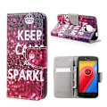 Pikkukuva 1 / 2: Motorola Moto C retro nahkakotelo - Ota rauhassa Multicolor