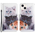 Miniatyrbillede 1 af 2: Wonderland iPhone 14 flip etui - Tre Katte Multicolor