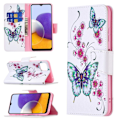 Miniatyrbillede 2 af 2: Wonderland Samsung Galaxy A22 5G Flip etui - Sommerfugl og blomst Multicolor