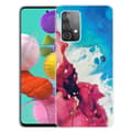 Miniatyrbilde 1 av 2: Marmordesign Samsung Galaxy A23 deksel - Stänk Av Rødt Og Blå Multicolor