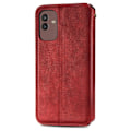 Pikkukuva 2 / 2: Nahkakotelo With A Stylish Rhombus Imprint For Samsung Galaxy M13 5g - Punainen Red