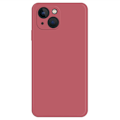 Pikkukuva 1 / 6: Viistetty pudotusta estävä kumipäällysteinen suojus iPhone 13:lle - Punainen Red
