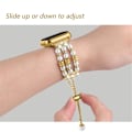 Miniatyrbillede 4 af 5: Apple Watch Series 8 (41 mm) urrem i faux pearl-stil - Guld Gold