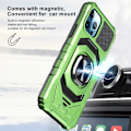 Miniatyrbillede 2 af 2: Bulksourcing iPhone 12 Pro Max 6,7 tommer Kickstand Design Anti-kollision Luftpuder Bumpresistent og Fleksibel Hybrid Phone Case - Grøn Green