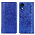 Miniatyrbillede 1 af 2: Samsung Galaxy A03 Core ægte læderetui med magnetisk lukning - Blå Blue