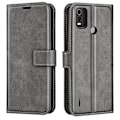 Pikkukuva 1 / 2: Lompakko Nahkakotelo For Nokia C21 Plus - Harmaa Silver grey