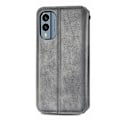 Pikkukuva 2 / 6: Nahkakotelo With A Stylish Rhombus Imprint For Nokia X30 - Harmaa Silver grey
