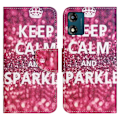 Miniatyrbillede 1 af 6: Wonderland Motorola Moto E13 Flip Etui - Keep Calm og Sparkle Red