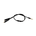 Miniatyrbillede 1 af 2: Han til To Hun 30cm Audio Splitter Kabel  Sort Black