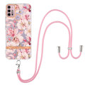 Miniatyrbillede 1 af 2: Slankt og holdbart softcover med lanyard til Motorola Moto G20 / G10 / G30 - Lyserød Gardenia Pink