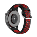 Miniatyrbillede 1 af 4: Ticwatch GTX / Pro tofarvet silikone urrem - Sort / Rød Red