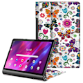 Pikkukuva 1 / 2: Lompakko-tyylinen kotelo, jossa on karttapainatus Lenovo Yoga Tab 11:lle - Perhoset Multicolor