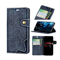 Miniatyrbillede 1 af 2: Sony Xperia XZ4 s-formet tekstureret læder flip etui - Blå Blue