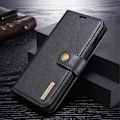 Miniatyrbillede 2 af 2: DG.MING Samsung Galaxy S10 2-i-1 split læderetui - Sort Black
