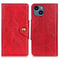 Miniatyrbillede 1 af 2: Alpha iPhone 14 læder flip etui - Rød Red