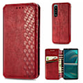 Pikkukuva 1 / 2: Nahkakotelo With A Stylish Rhombus Imprint For Sony Xperia 5 III - Punainen Red