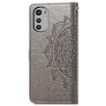 Miniatyrbild 2 av 2: Mandala läder Motorola Moto E32 fodral - Silver/Grå Silvergrå