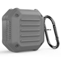 Miniatyrbillede 1 af 2: Opladningsetui med spænde til Samsung Galaxy Buds2 / Buds Pro / Live - Grå Silver grey