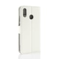 Miniatyrbillede 2 af 2: Huawei P20 Lite litchi tekstur PU læder flip etui - hvid White