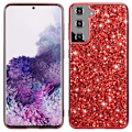 Pikkukuva 1 / 2: Glitter Samsung Galaxy S21 FE kotelot - Punainen Red