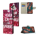 Miniatyrbillede 2 af 2: Wonderland Nokia X10 / X20 Flip etui - Keep calm og sparkle Red