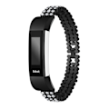 Miniatyrbild 1 av 2: Fitbit Alta urlänk blandad metall material träningsklocka strasstenar - Svart Svart