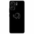 Imagine Xiaomi Redmi 13C / Xiaomi Poco C65 skal - Liten Elefant Svart