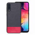 Miniatyrbilde 1 av 2: Samsung Galaxy A50 klut tekstur deksel - Mørk Blå / Rød Multicolor