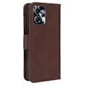 Miniatyrbillede 2 af 2: Stilfuldt Læder Etui med Pung til Motorola Moto G23 / G13 - Brun Brown