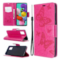 Miniatyrbild 1 av 2: Butterfly läder Samsung Galaxy A51 fodral - Rosa Rosa