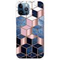 Miniatyrbillede 1 af 2: Marble design iPhone 14 Pro cover - Blå/Guld Terning Multicolor