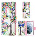 Pikkukuva 1 / 2: Wonderland Samsung Galaxy S21 FE Läppäkotelo - Värikäs Puu Multicolor