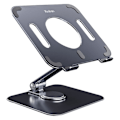 Miniatyrbillede 1 af 2: Universelt foldbart skrivebordsstativ i aluminiumslegering til tablet - Grå Silver grey