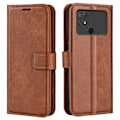 Pikkukuva 1 / 2: Lompakko Nahkakotelo For Xiaomi Poco C40 - Vaalean Ruskea Brown