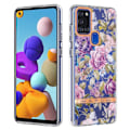 Miniatyrbillede 1 af 2: Supertyndt og slidstærkt softcover til Samsung Galaxy A21s - Lilla Pæon Purple