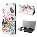 Miniatyrbillede 1 af 2: Butterfly iPhone Xs Max Læderetui - Flerfarvet Multicolor