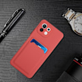 Pikkukuva 2 / 2: Card Holder Suojakuori For Xiaomi 11 Lite 5g Ne / Mi 11 Lite 5g / 11 Lite - Rose Pink