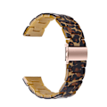 Miniatyrbild 1 av 2: 20 mm klockarmband i slät resin för Garmin-klocka - Leopardtryck multifärg
