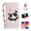 Pikkukuva 1 / 2: Samsung Galaxy A50 kuviollinen  nahkainen suojakotelo - Panda ja Sydämet Multicolor
