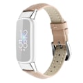 Miniatyrbillede 1 af 2: Fitbit Luxe urrem i ægte læder - Lyserød / Størrelse: L Pink